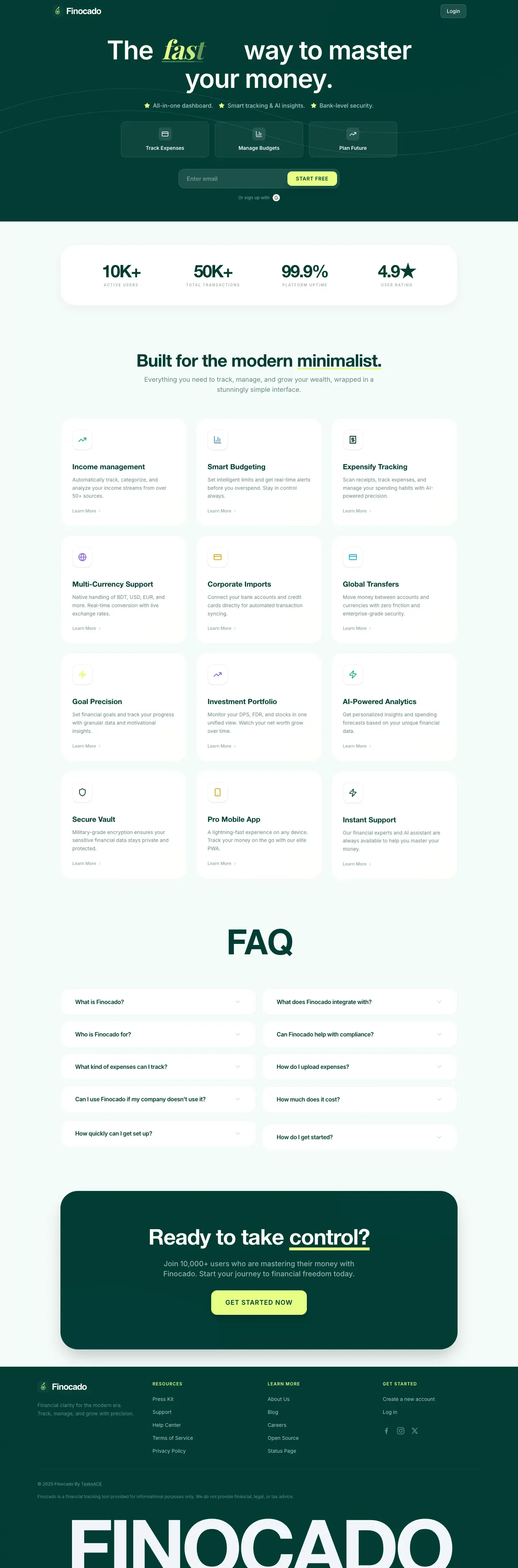 Finocado live site preview