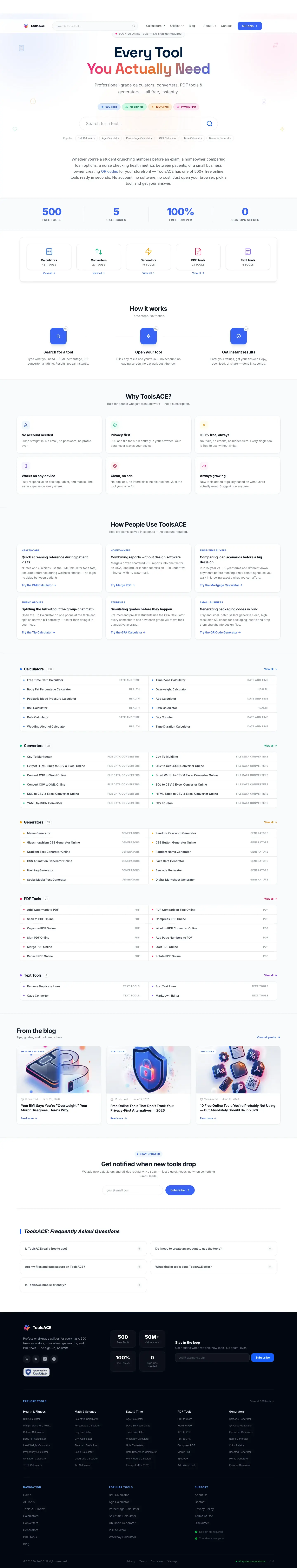ToolsACE live site preview