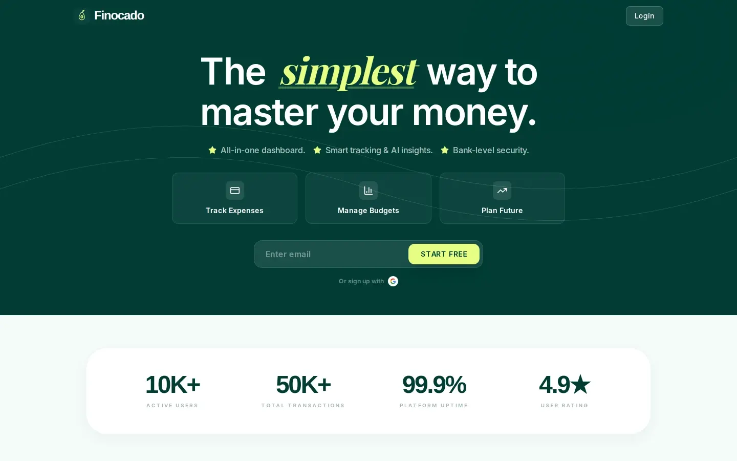 Finocado live site preview
